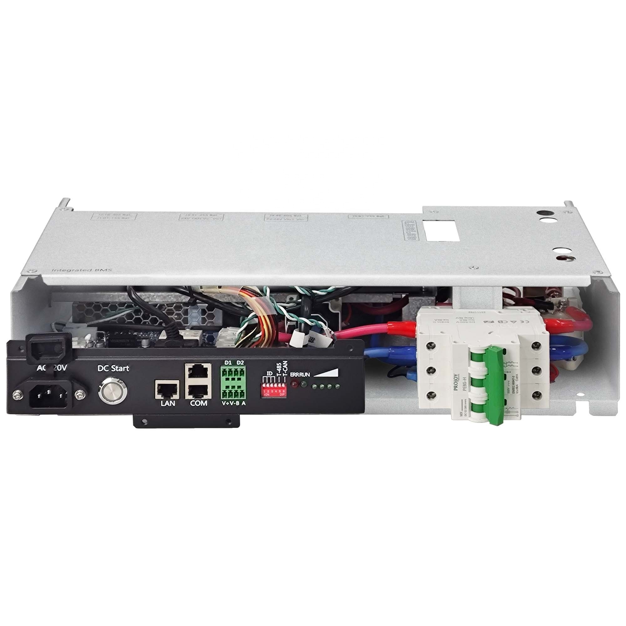 가정 에너지 저장 시스템에서 리?? 배터리 팩을 위한 GCE 75S 100A 240V 통합 BMS