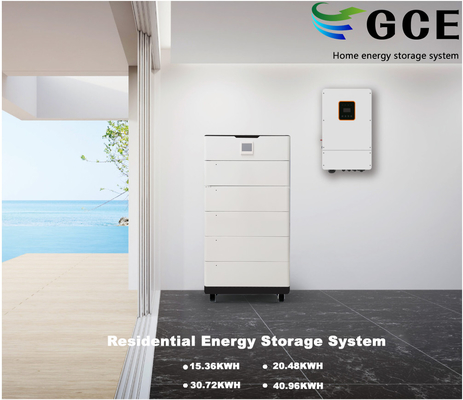 주거용 ESS 솔루션 가정용 에너지 저장 시스템 40.96KWH 16S51.2V 리?? 으로 쌓일 수 있는 LiFePO4 배터리 시스템
