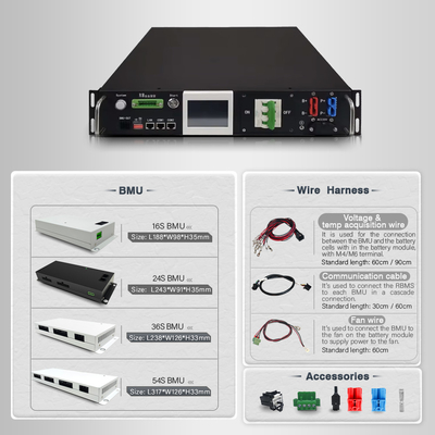 5000 이벤트 기록 마스터 슬라브 온인원 전압 BMS 120V-500V AC/DC 듀얼 전원 공급자 검은색