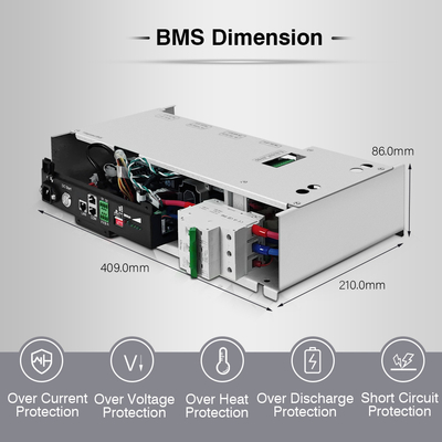 GCE 60S 192V 50A 통합 BMS 보호 리?? 배터리 BMS UPS 및 태양 에너지 저장 시스템 리레와 함께