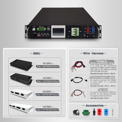 GCE 96S 307.2V 50A LFP BMS 고효율 리레 BMS 실시간 모니터링 및 고급 보호