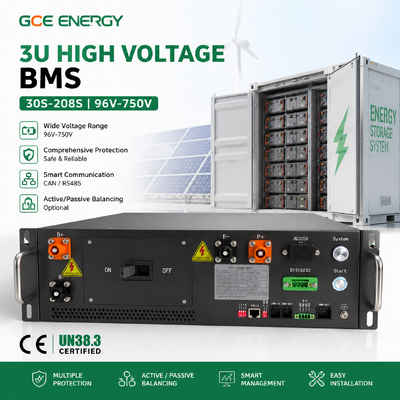 고전압 BMS GCE 마스터 슬레이브 HV BMS 120S 144S 160S 192S 120V-750V 125A 태양광 ESS BESS 에너지 저장 시스템용 리튬 배터리 관리 시스템